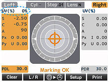 Hi-Speed UV measurement results are displayed