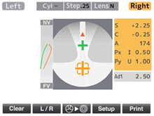 Digital Lensmeter Movements of Lens